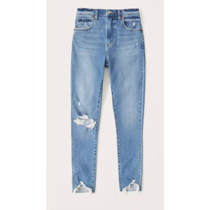 Abercrombie The Super Skinny Ankle High Rise Jeans Blue 28